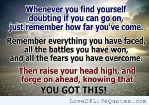 Whenever you find yourself doubting