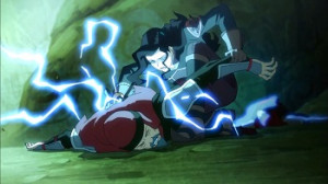 asami attacking red lotus member - legend of korra book three finale