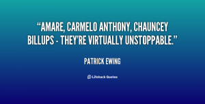 Amare, Carmelo Anthony, Chauncey Billups - they're virtually ...