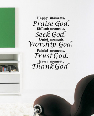 ... - Christian Wall Art Quote Removable Vinyl Decal Stickers Art Decor