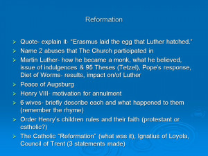 Quote- explain it- Erasmus laid the egg that Luther hatched. Quote ...