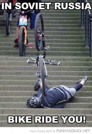 man falling down stairs soviet russia bike rides you funny pics ...