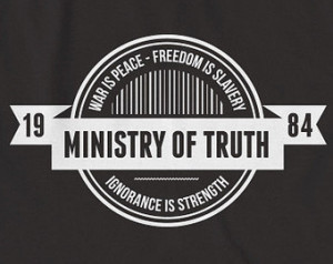 George Orwell 1984 Ministry of Truth unisex men's women's tshirt tee ...
