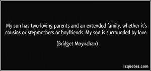 My son has two loving parents and an extended family, whether it's ...