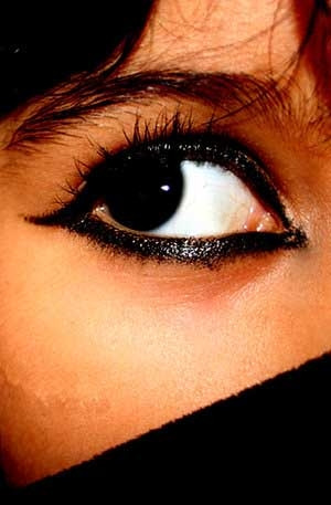 Eye of an arabic woman