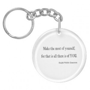 Vintage Emerson Inspirational Quote - Customizable Key Chain