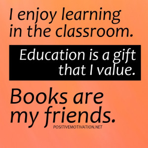 Daily Affirmations for students – I enjoy learning in the classroom ...