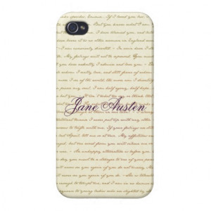 Jane Austen Filled with Quotes case iPhone 4 Cover