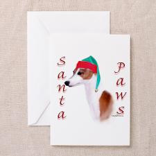 Santa Paws Italian Greyhound Greeting Cards (Packa for