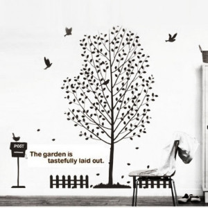 Home » Large Tree and Fence with Quotes Mural Wall Art Sticker