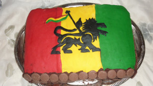 Here is our first attempt at a rasta cake for a friends 18th birthday.