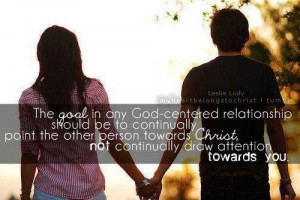 Be intentional in having God centered relationships:)
