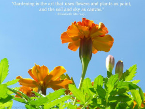 is the art that uses flowers and plants as paint, and the soil ...
