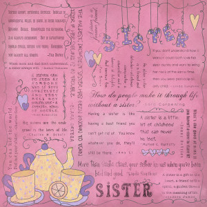 ... Customs - Religious Collection - 12 x 12 Paper - Quotes - Sister