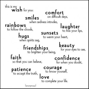 This Is My Wish For You Comfort On Difficult Days - Friendship Quote