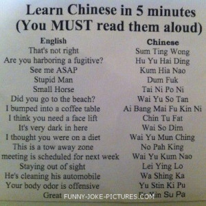 Funny Joke Picture - Learn Chinese in 5 Minutes (You must read them ...