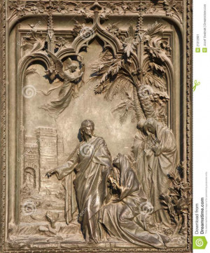 From Main Bronze Gate Apparition Of Jesus To Mary Of Magdalene