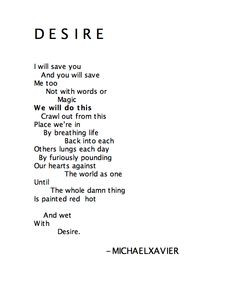 DESIRE Michael Xavier http://instagram.com/michaelxavierfans/# https ...