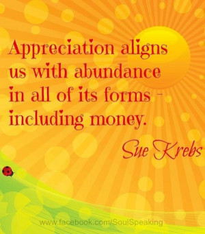 Appreciation quotes sayings abundance money