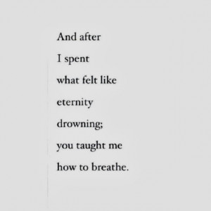 ... in the back of my mind but i can t swim so i m drowning in your love