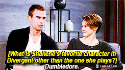 Theo James and Shailene Woodley play The Newly-friend Game ( x )