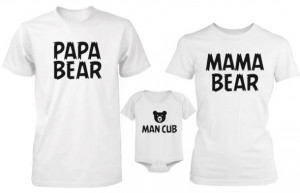 shirt baby papa bear mama bear man cub matching family shirts onesie ...
