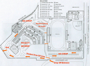 Traffic Pattern and Student Drop Off Map