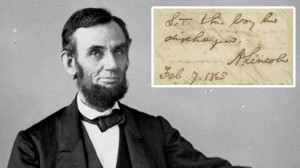 The recently found telegram from 1865 was signed by Lincoln who urged ...