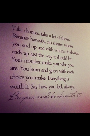 Just take a chance