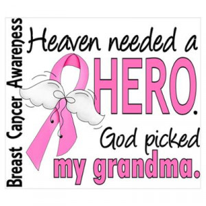 ... Art > Posters > Heaven Needed a Hero Breast Cancer Wall Art Poster