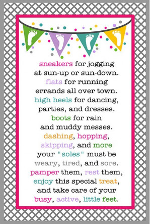 Pedicure Gift Basket Poem - this may be my front runner for an end of ...