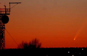 ... is seen following the setting sun over Halifax, Nova Scotia