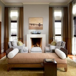 56 french doors Modern Chicago Living Room Design Photos