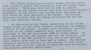 the letters are both dated february 1984 four months before the raid ...