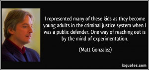 these kids as they become young adults in the criminal justice system ...
