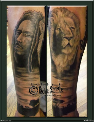 James Bob Marley Lion Tattoo