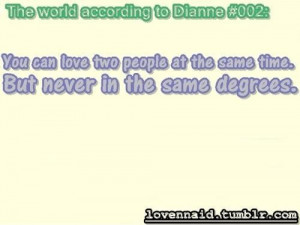 In love with two people at once quotes