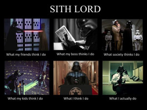 What my friends think I do what I actually do – Sith Lord