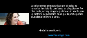 la participaci n ciudadana se limita a votar Beth Simone Noveck