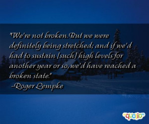 We're not broken. But we were definitely