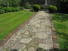 Grey's Court, Henley-on-Thames. Walkway made with every paving element ...