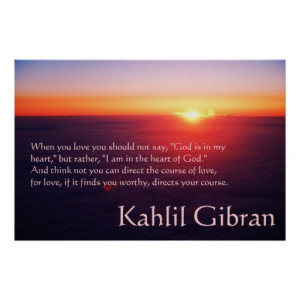 On Love - The Prophet by Kahlil Gibran Poster