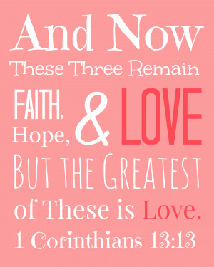 Love Bible Verses – 1 Corinthians 13:13