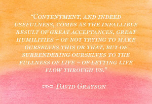 Humility and accepting