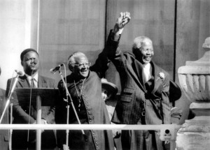 Nelson Mandela and Desmond Tutu at Mandela’s Presidental ...