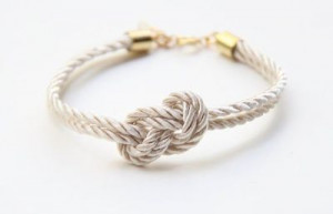 ... - small white silk Knot bracelet since they helped you tie the knot