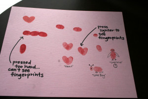 Thumb Print Valentine’s Day Cards