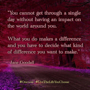 ... makes a difference and you have to decide what kind of difference you