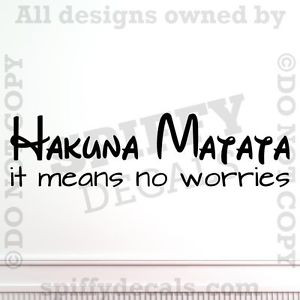 ... -IT-MEANS-NO-WORRIES-LION-KING-Quote-Vinyl-Wall-Decal-Decor-Sticker