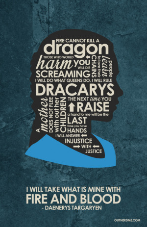 New Game of Thrones Daenerys Targaryen Quote Poste by outnerdme